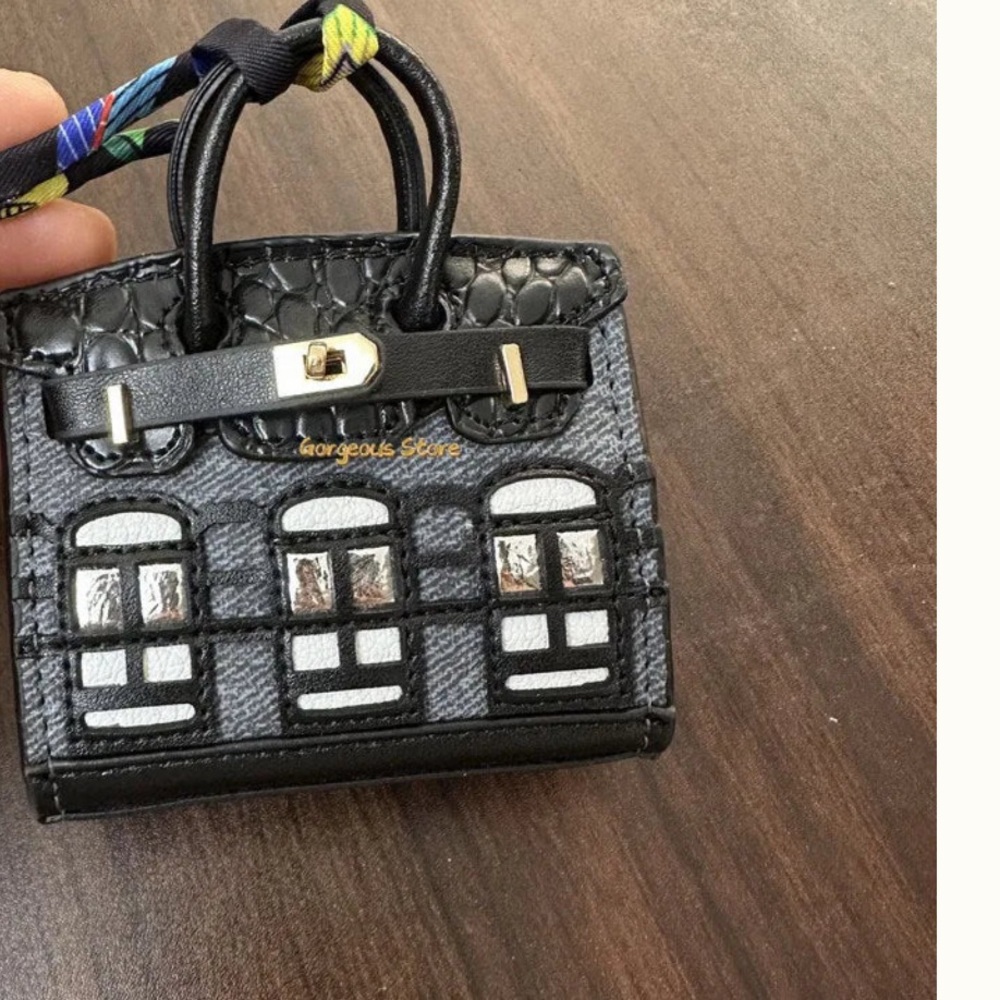 Mini - limited Edition-Gray Cowboy Black Satchel Bag Charm